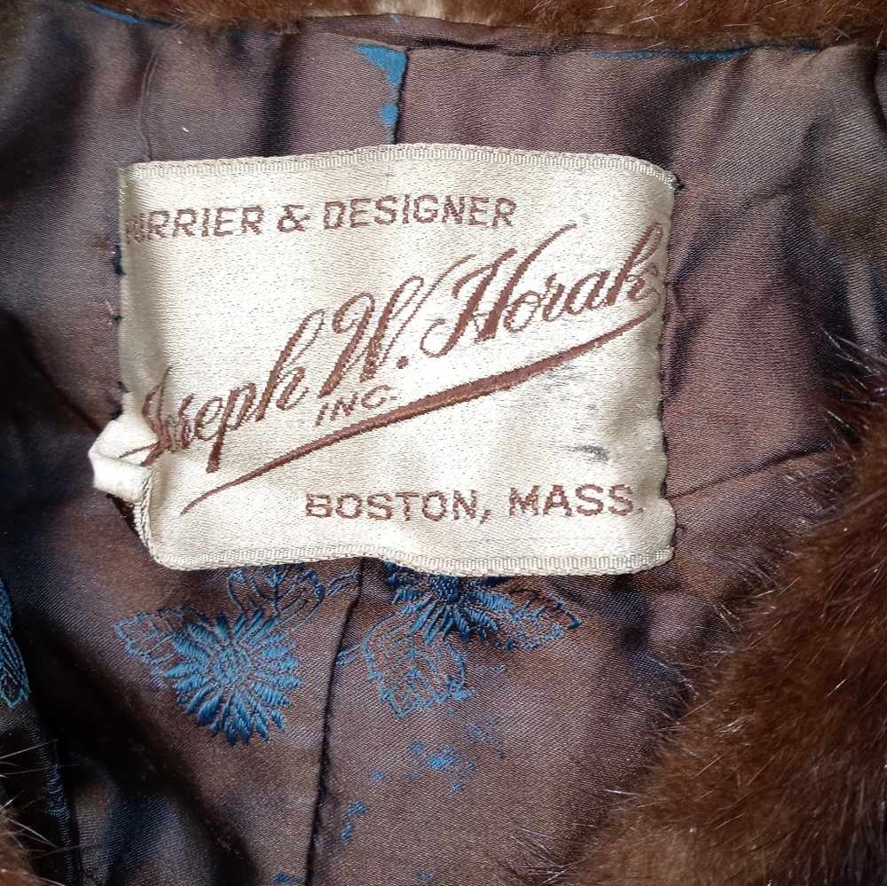 *Sold on Ebay * Vintage 50's brown real mink stole